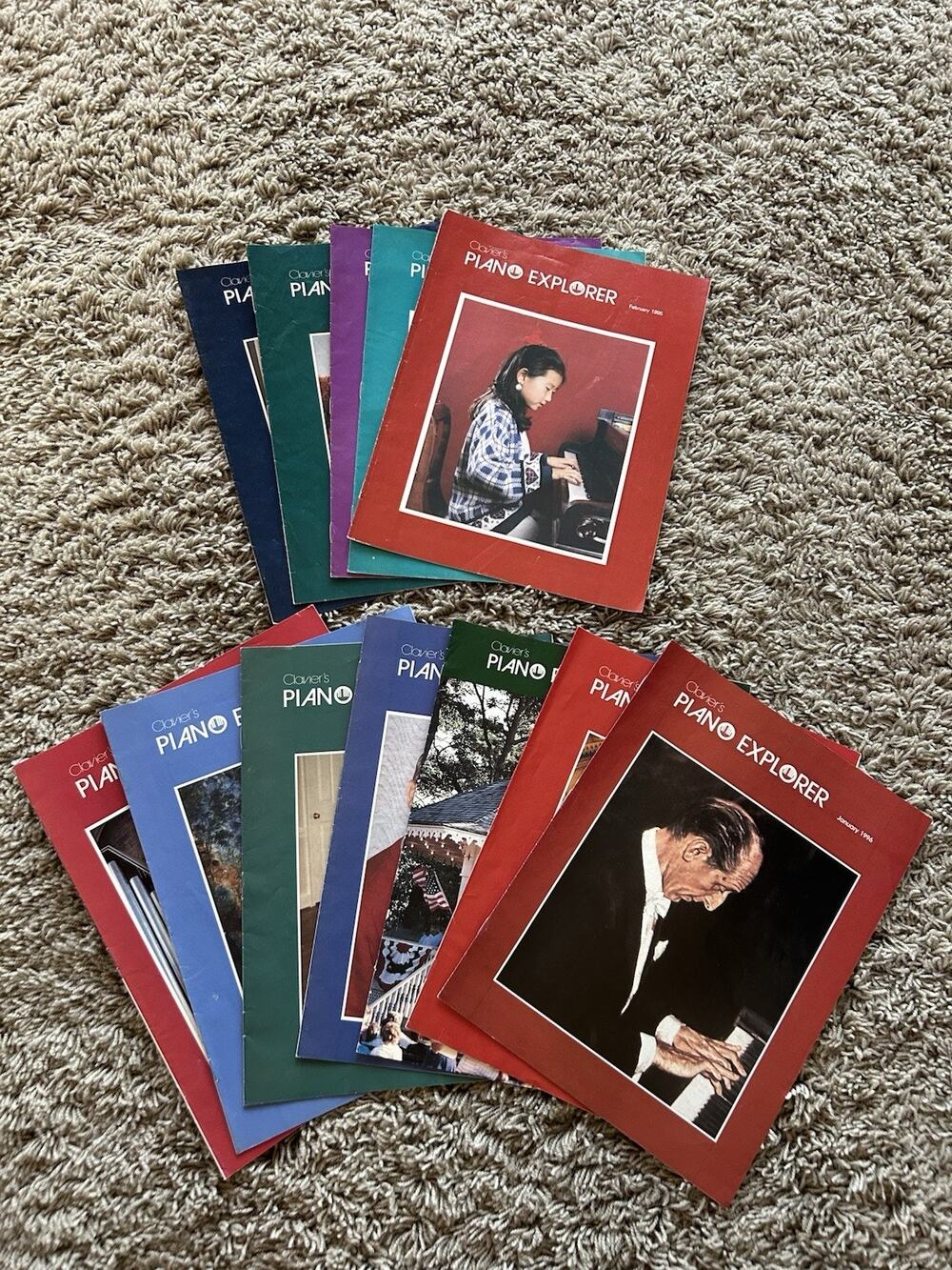 Vtg 1995/1996 LOT- 12 Clavier's Piano Explorer Magazines Booklets Claviers D26